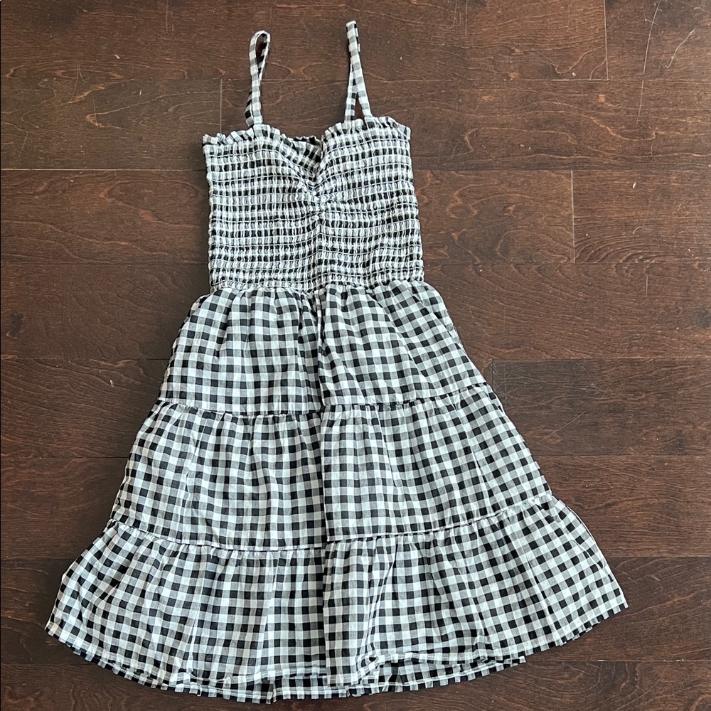 Janie and Jack Black and White Gingham Sundress